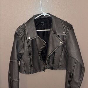 Forever 21 Charcoal Faux Leather Jacket